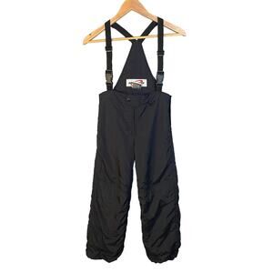 Obermeyer Black Insulated Snow Ski Bib Overalls Winter Pants Kids Size 8